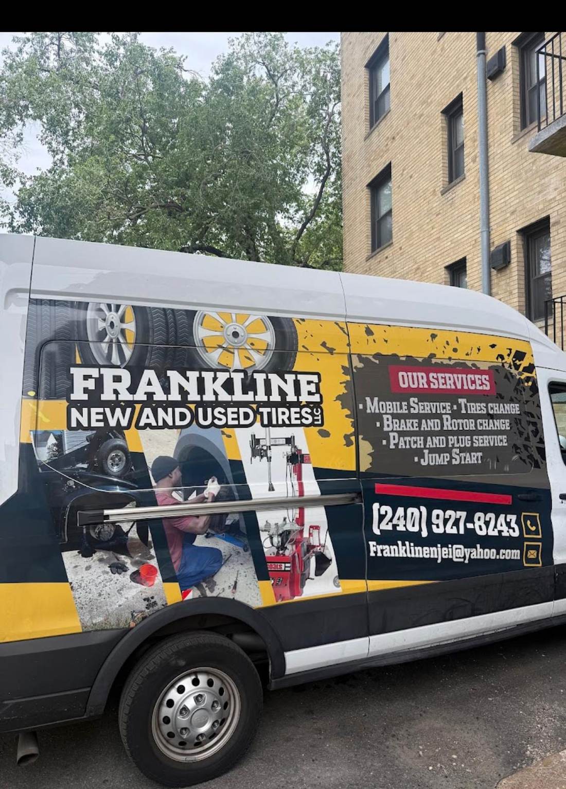 The real Frankline New and Used Tires service van, Hyattsville MD